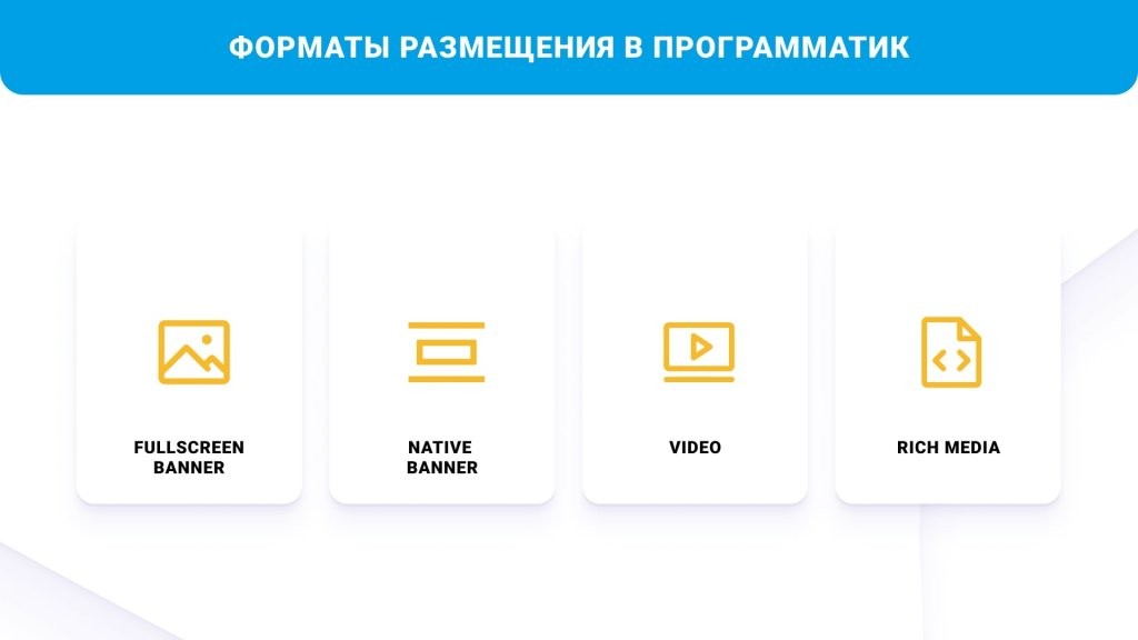 размещение в программатик - форматы