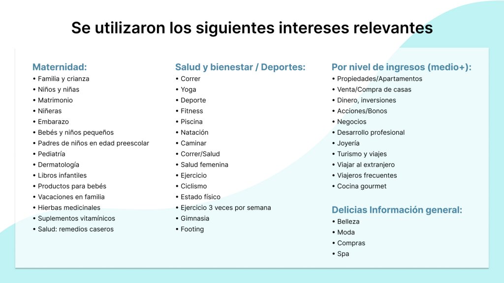 e intereses relevantes 