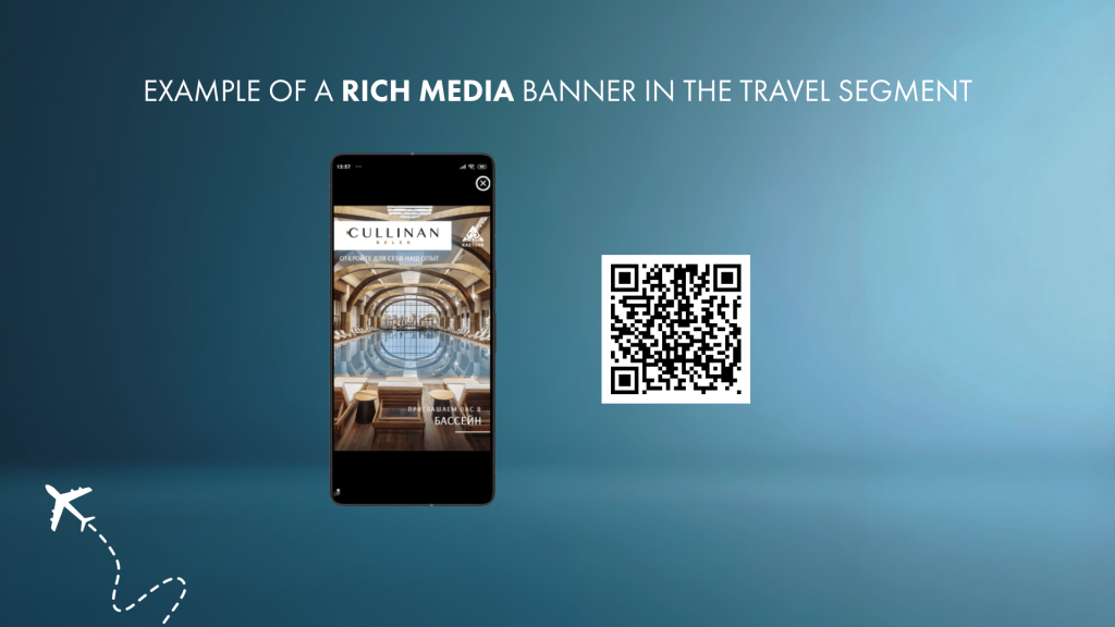 Example of a Rich Media Banner in the Travel Segment