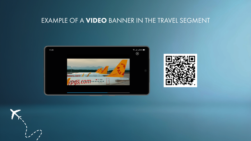 Example of a Video Banner in the Travel Segment