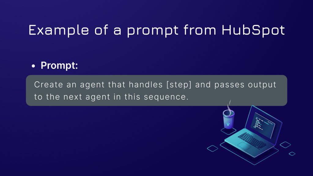 Example of a prompt from HubSpot