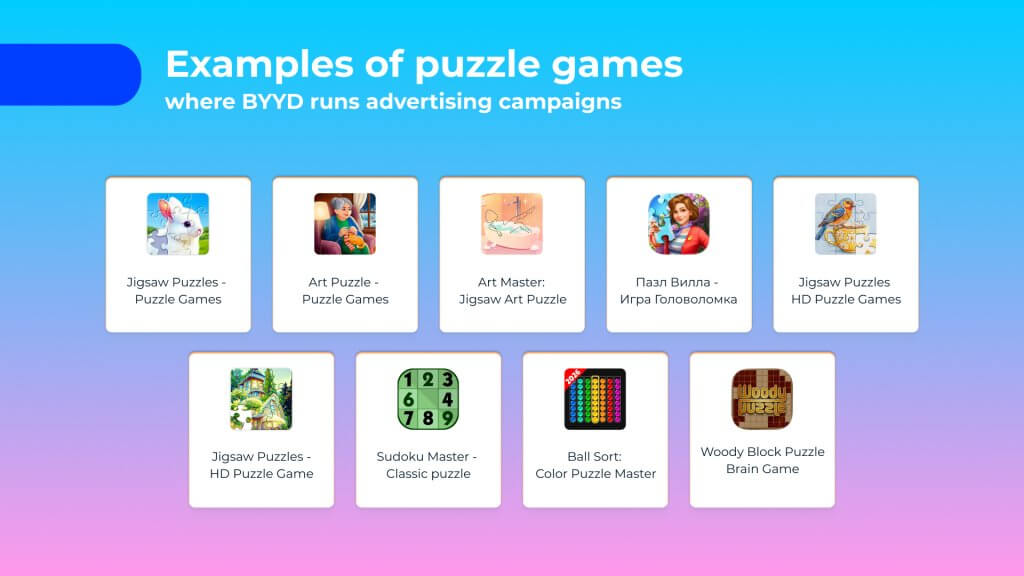 Examples of puzzle games 